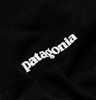 Patagonia - P-6 Logo Responsibili-Tee Printed Cotton-Blend Jersey T-Shirt - Black