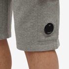 C.P. Company Men's Pocket Lens Sweat Short in Grey Melange