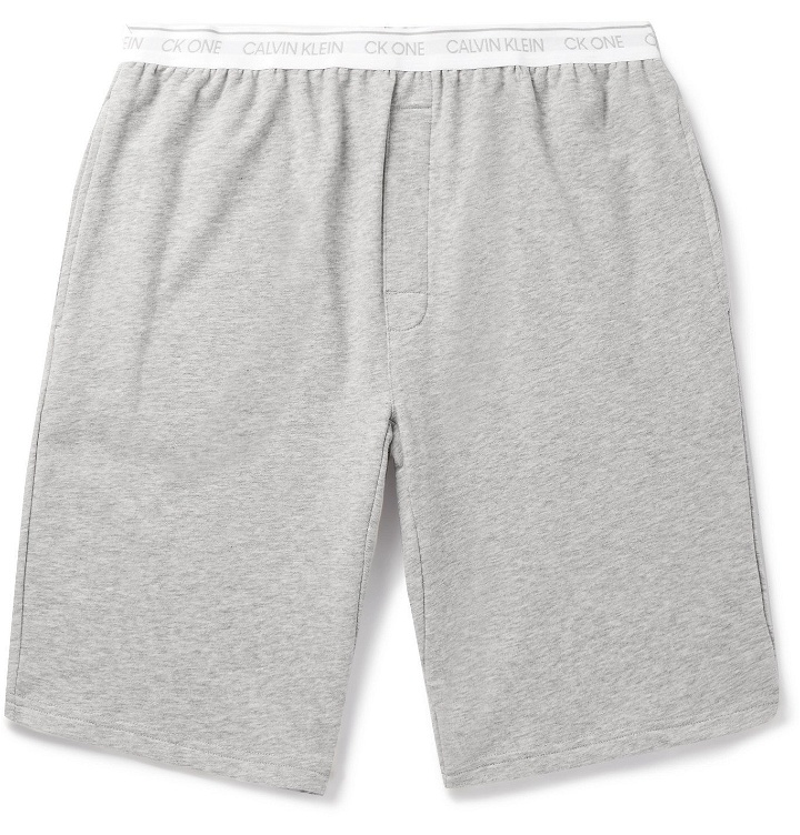 Photo: Calvin Klein Underwear - Mélange Stretch Cotton-Blend Pyjama Shorts - Gray