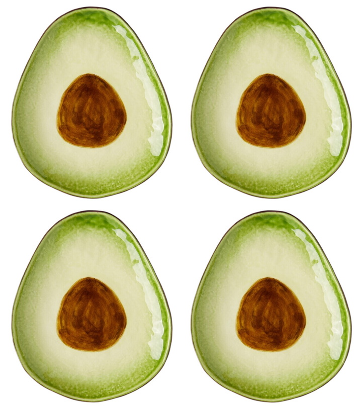 Photo: Bordallo Pinheiro Tropical Fruits Avocado set of 4 earthenware dessert plates