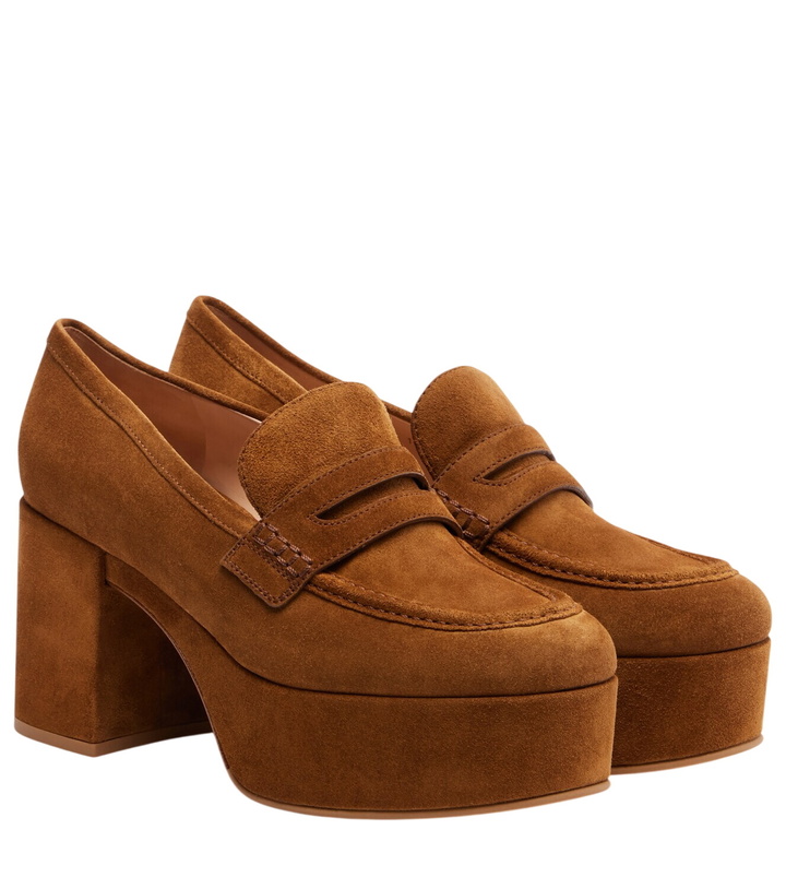Photo: Gianvito Rossi Jenna suede loafer pumps