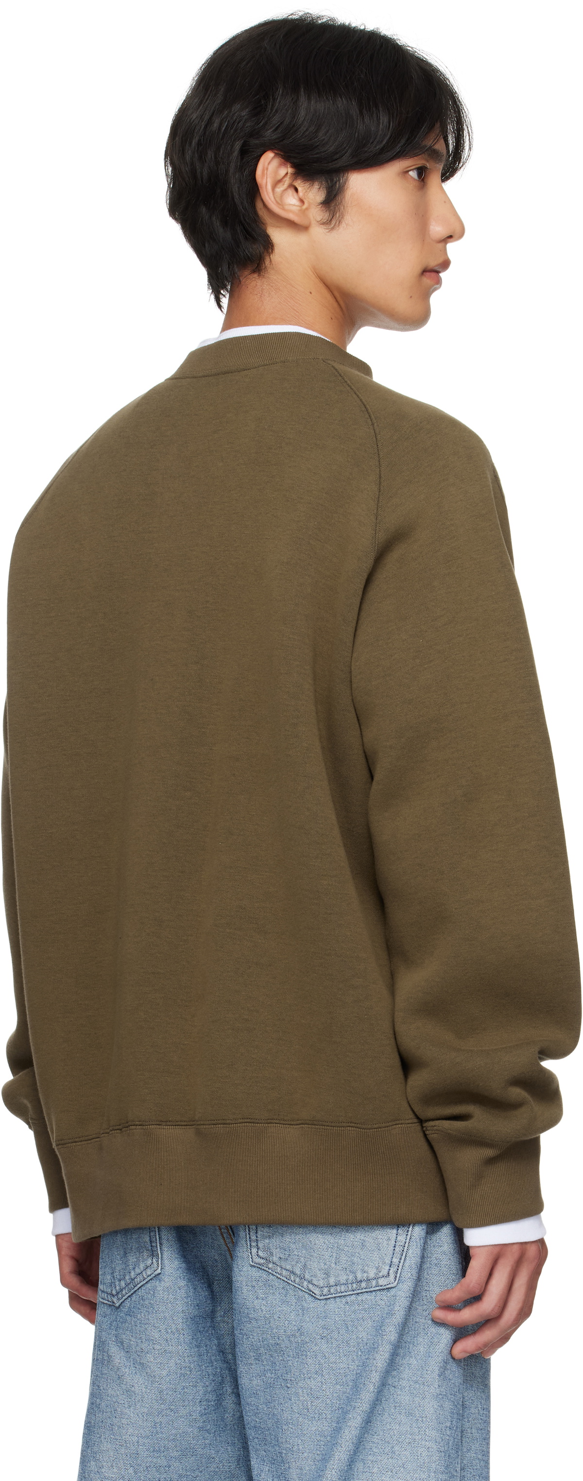 sacai Khaki Sponge Sweat Sweatshirt