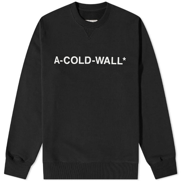 Photo: A-COLD-WALL* Men's Logo Crew Sweat in Black