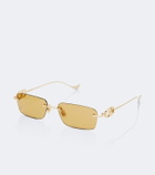 Valentino Bejewelled VLogo rectangular sunglasses