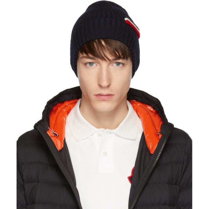 Photo: Moncler Navy Tricot Beanie