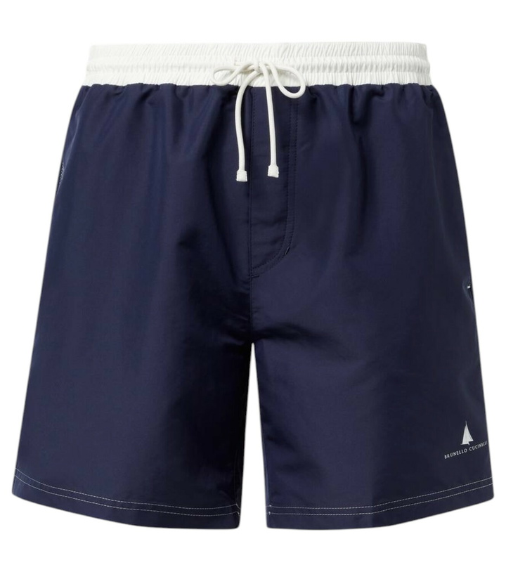 Photo: Brunello Cucinelli Mid-rise swim trunks
