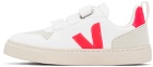 VEJA Kids White & Red V-10 Sneakers