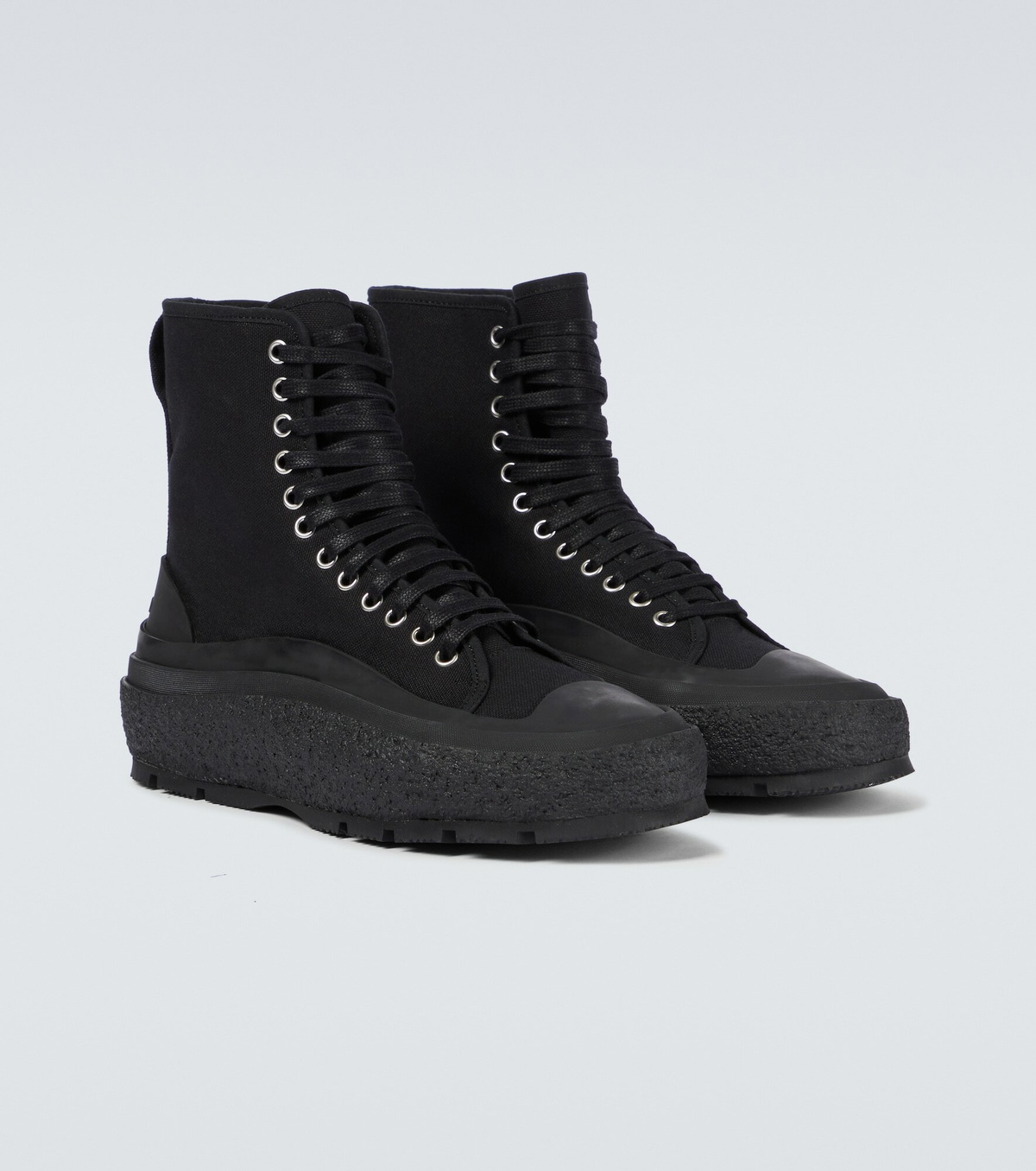 Jil Sander - High-top canvas sneakers Jil Sander