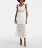 Simkhai Westly open-knit midi skirt