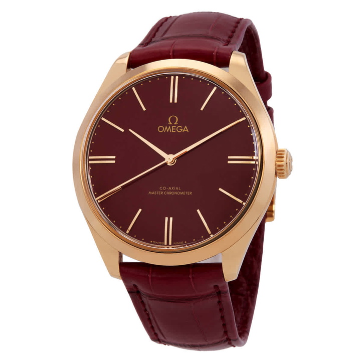 Photo: Omega 125th Anniversary Edition De Ville Tresor Automatic Red Dial Watch 435.53.40.21.11.001