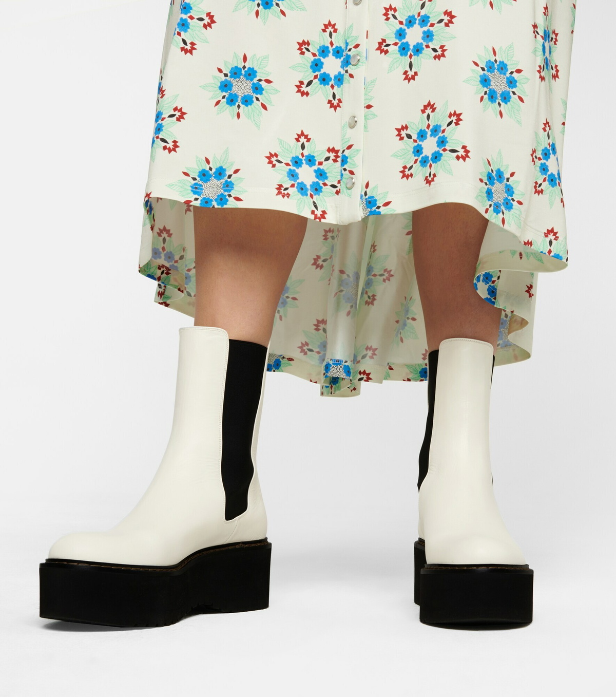 Paris Texas - Leather platform Chelsea boots