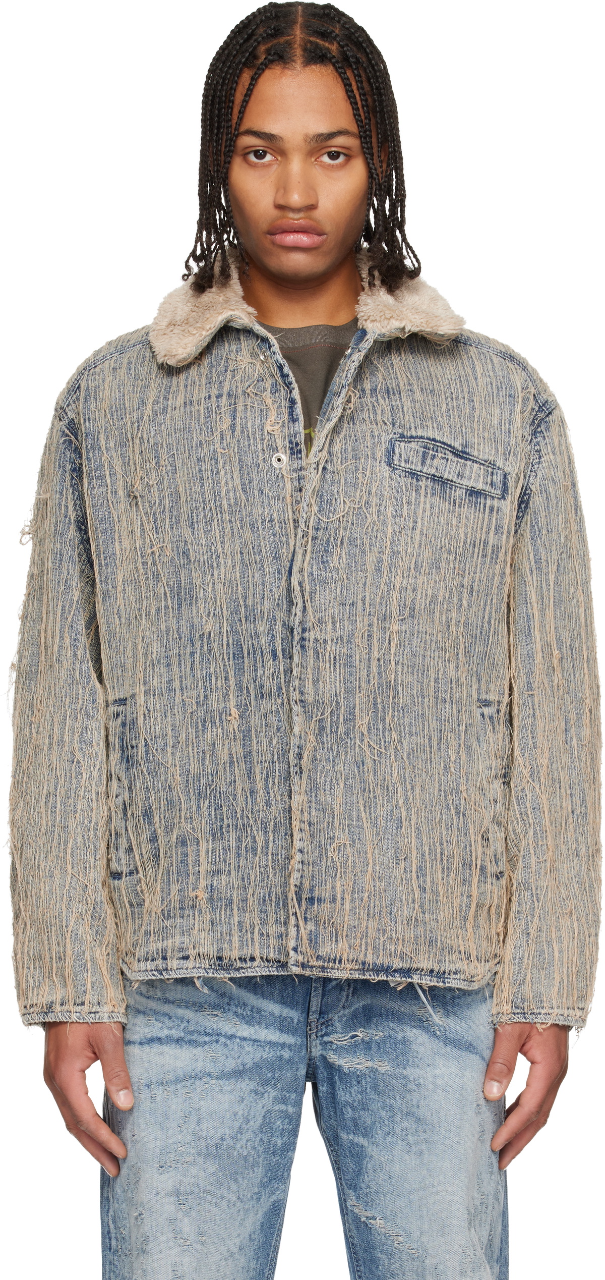 Diesel Beige D-Milo Denim Jacket Diesel