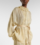 Xu Zhi Pleated silk-blend blouse