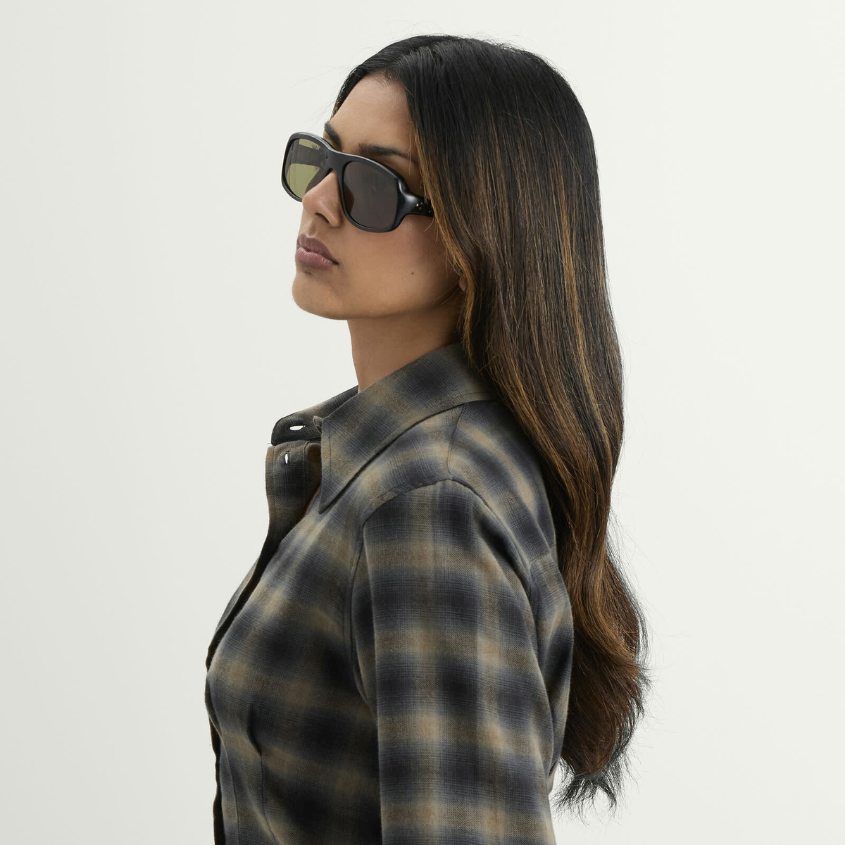 Port Tanger Bamba Sunglasses in Black/Dark Green 