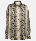 Khaite - Argo python-print blouse