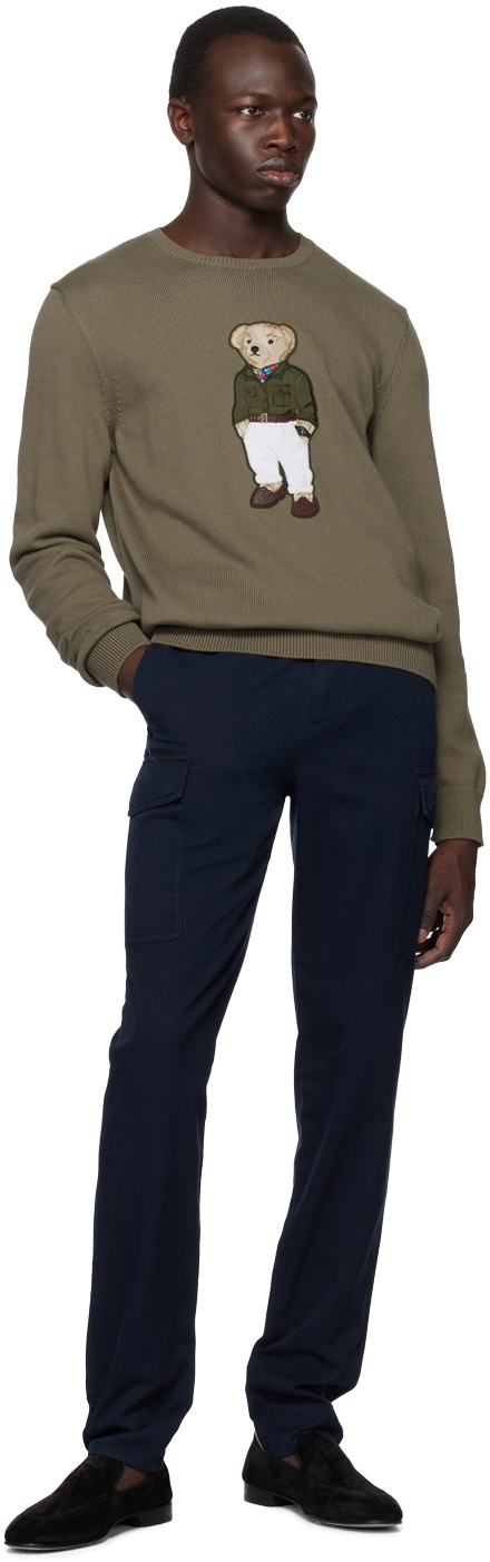 Ralph Lauren Purple Label Khaki Bear Sweater Ralph Lauren Purple Label