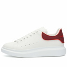 Alexander McQueen Men's TPU Heel Tab Oversized Sneakers in White/Red