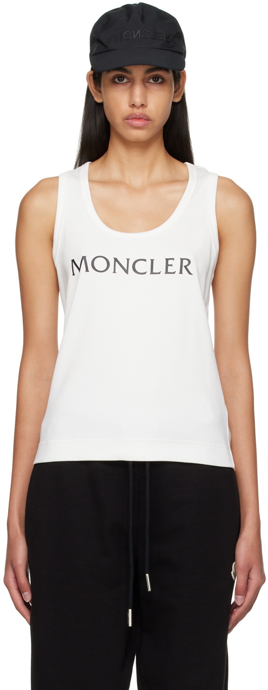 Moncler White Printed Tank Top Moncler