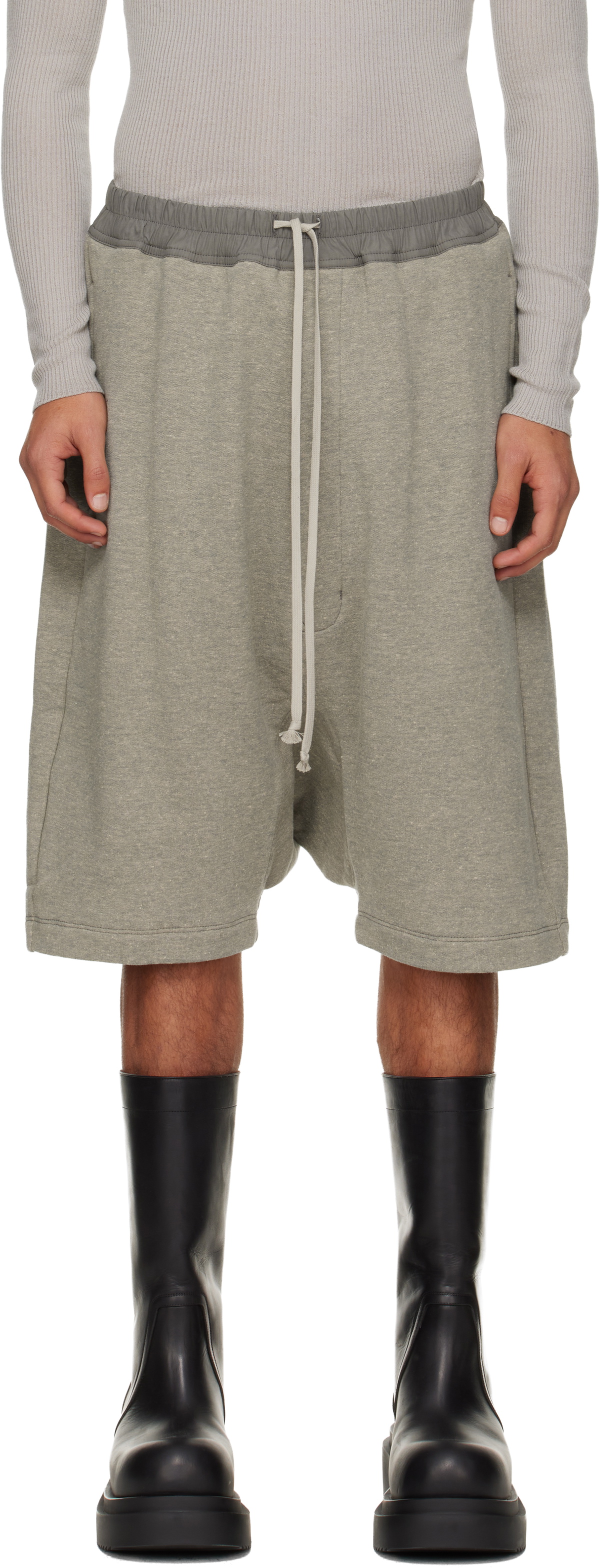 Rick Owens Drkshdw Black Memphis Pods Shorts Rick Owens Drkshdw