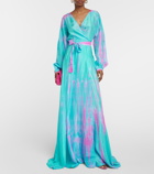 Anna Kosturova Tie-dyed silk maxi dress