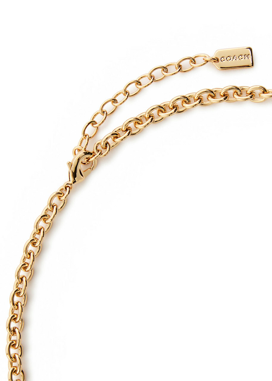 Coach Logo Beaded Necklace - Multicoloured - One Size