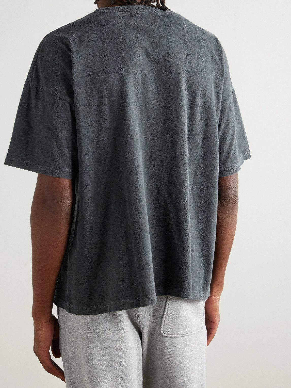 Remi Relief - Who Is Printed Cotton-Jersey T-Shirt - Black