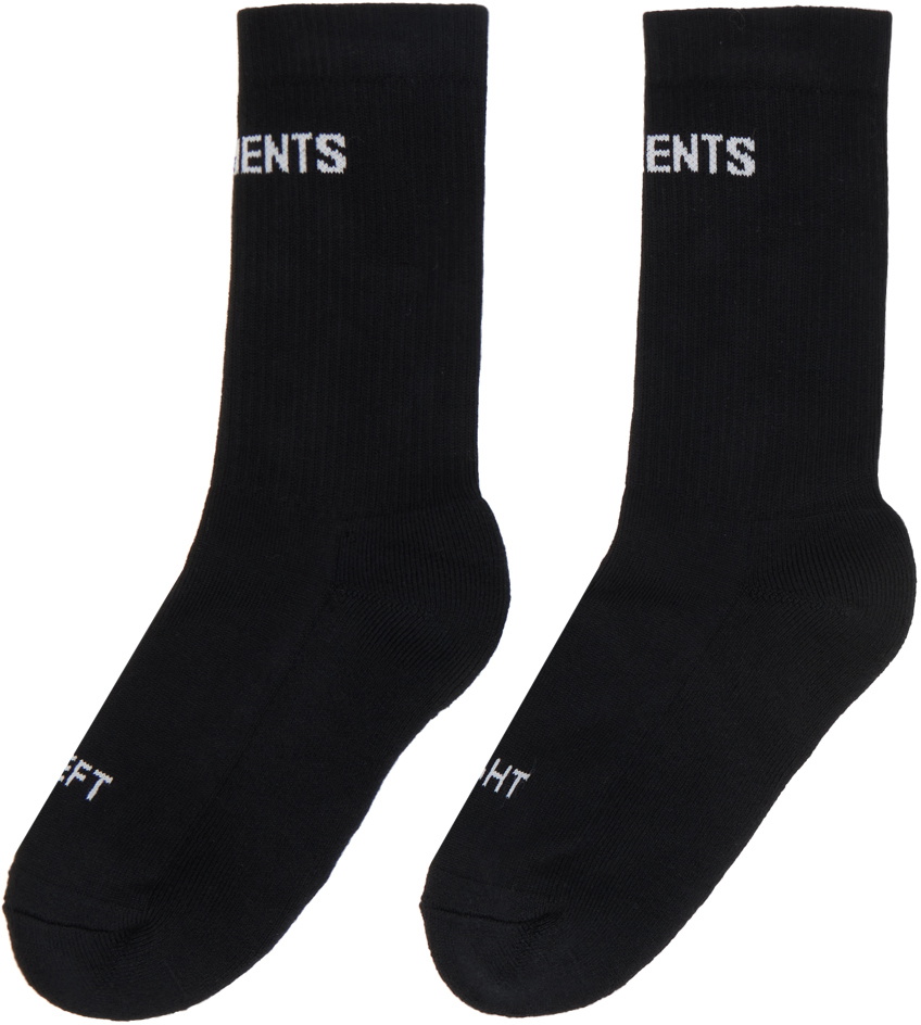 VETEMENTS Black Rib Socks Vetements