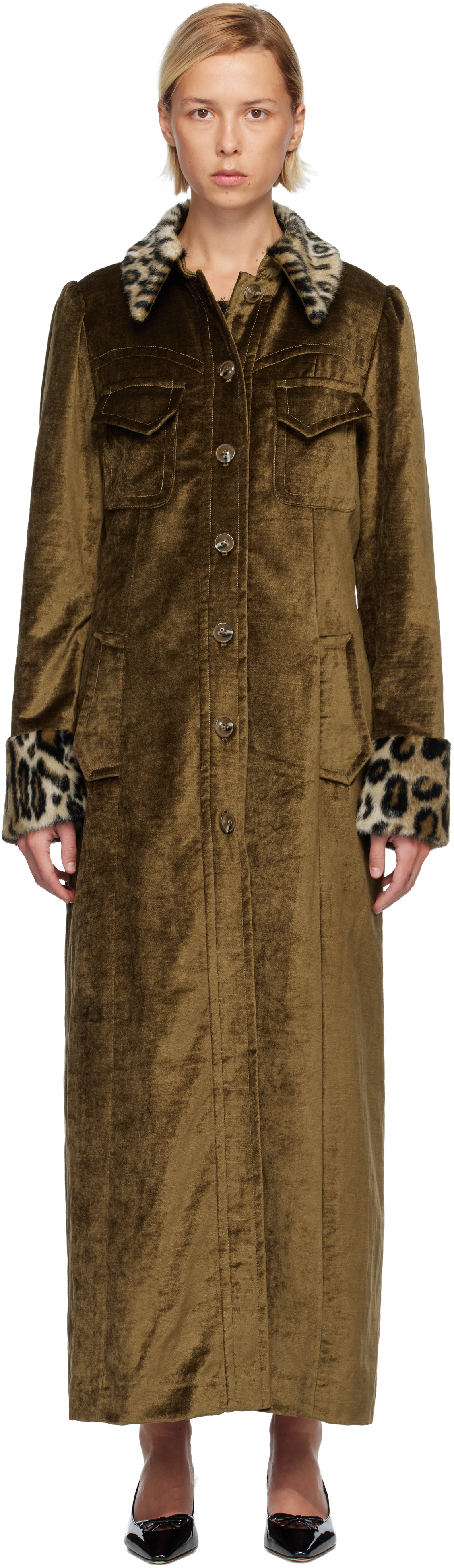 Anna Sui Beige Velour Coat