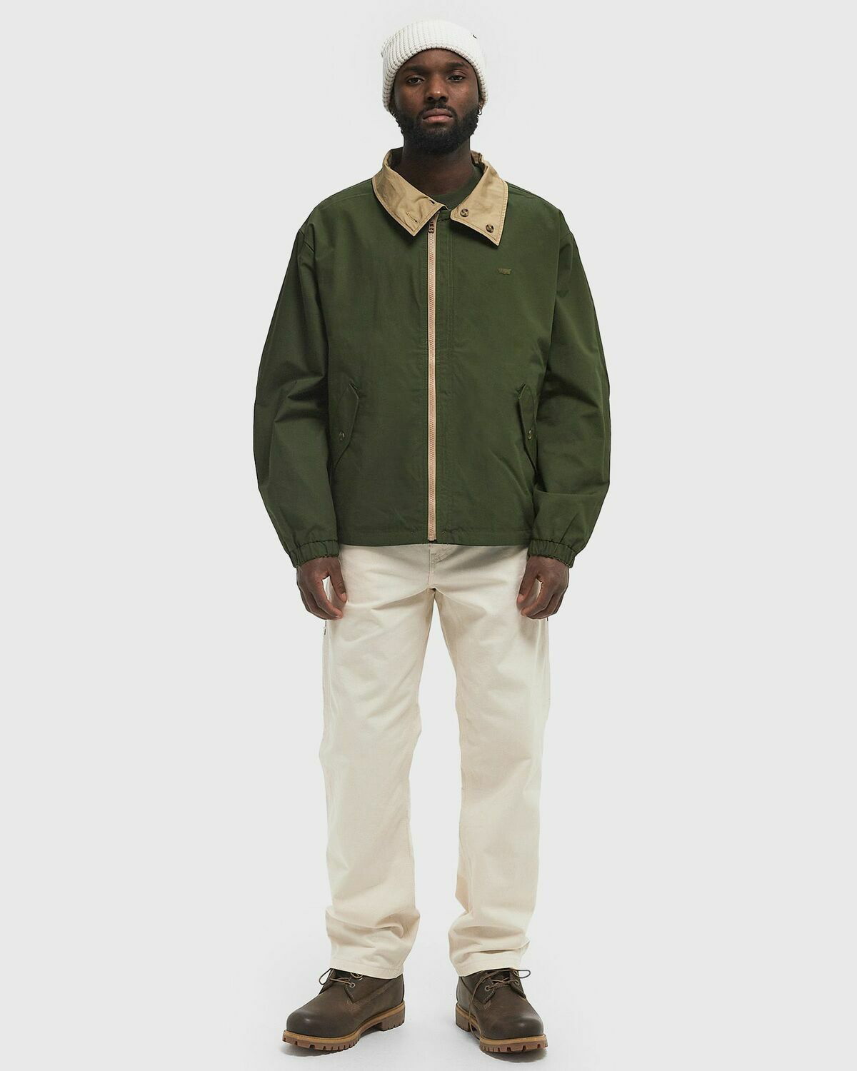 ジャケット・アウター Ceherence JACQUES-RV Green x Beige sizeM Levi's Men Rex Reversible Full Zip Canvas Jacket Beige/ Green Size