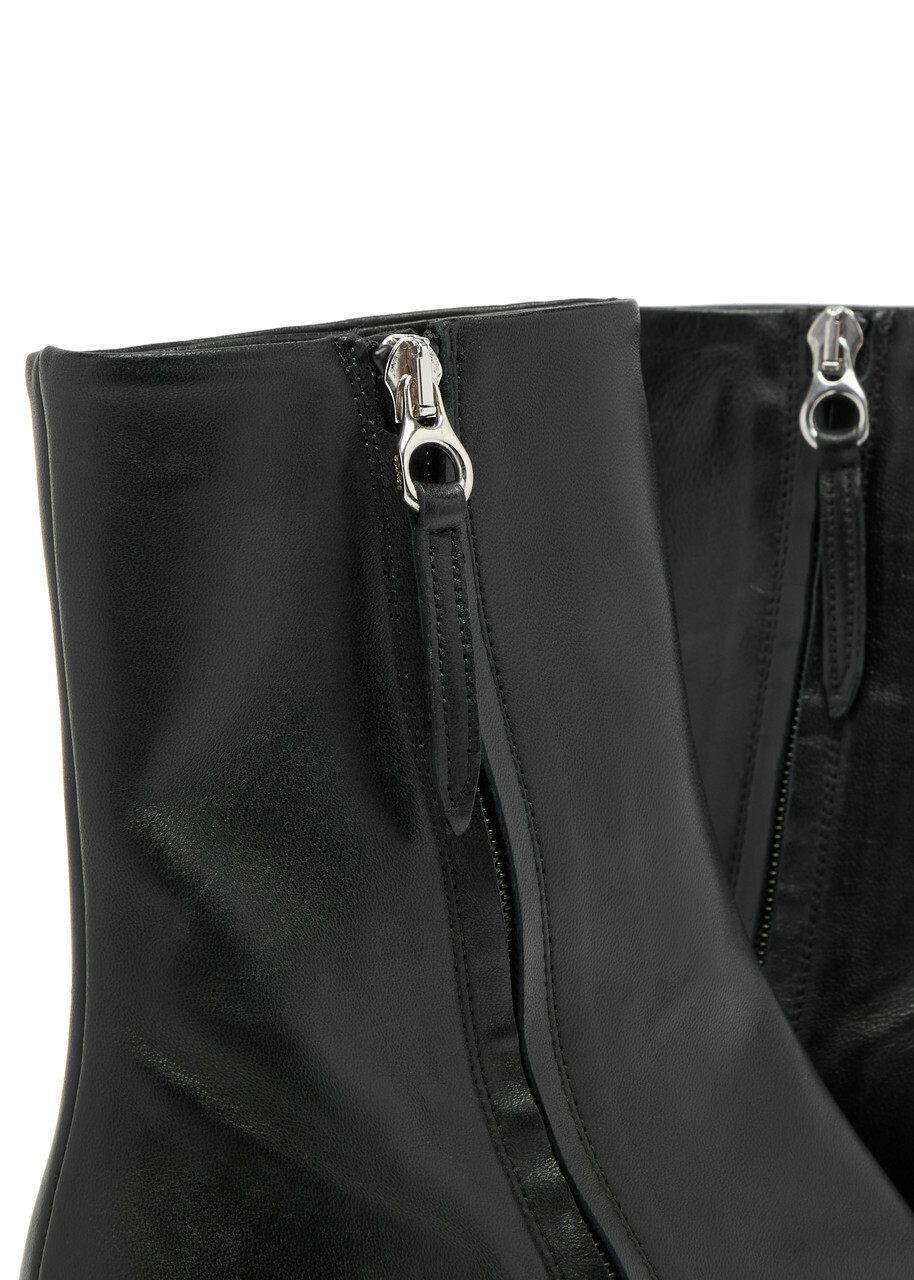 Aeyde Roe Studded Leather Ankle Boot Black