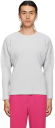 Homme Plissé Issey Miyake Grey Basics Long Sleeve T-Shirt