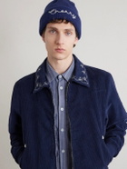 Cherry Los Angeles - Logo-Embroidered Ribbed Cashmere Beanie