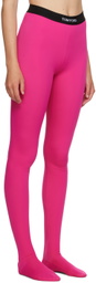 TOM FORD Pink Jacquard Leggings
