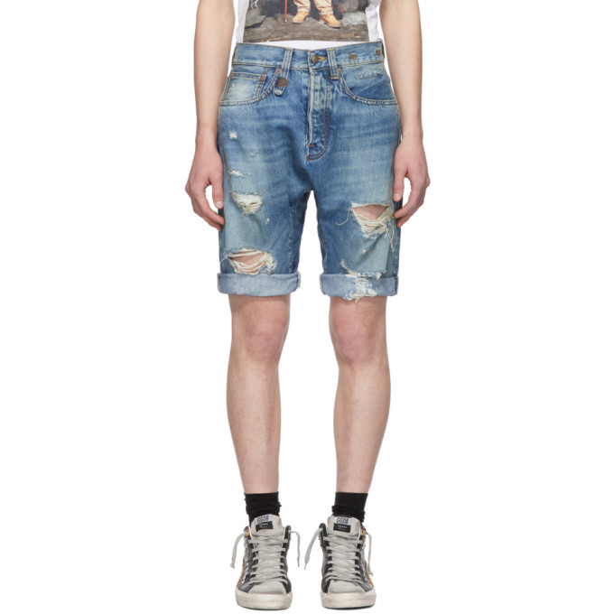 R13 Blue Denim Ian Shorts R13