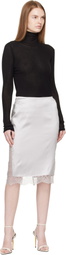 TOM FORD Silver Knee-Length Midi Skirt