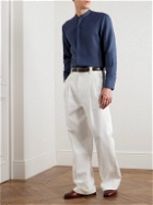 Gabriela Hearst - Grandad-Collar Linen Shirt - Blue