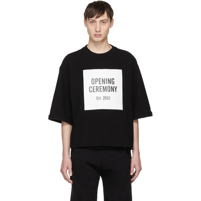 Photo: Opening Ceremony Black Limited Edition Logo Cut-Off T-Shirt