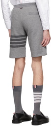 Thom Browne Grey Loopback 4-Bar Classic Sweat Shorts