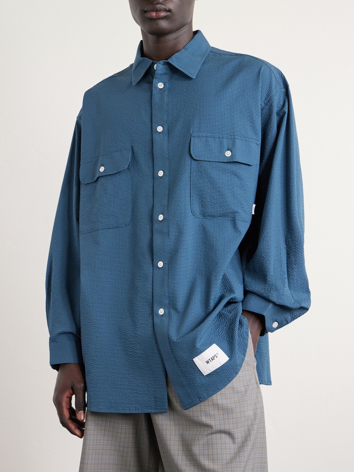 WTAPS - Checked Seersucker Shirt - Green