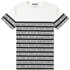 Balmain Multi Logo Stripe Tee