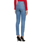 Khaite Blue Vanessa High-Rise Straight Jeans