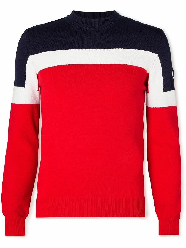 Photo: Fusalp - Brady Colour-Block Stretch-Knit Sweater - Red