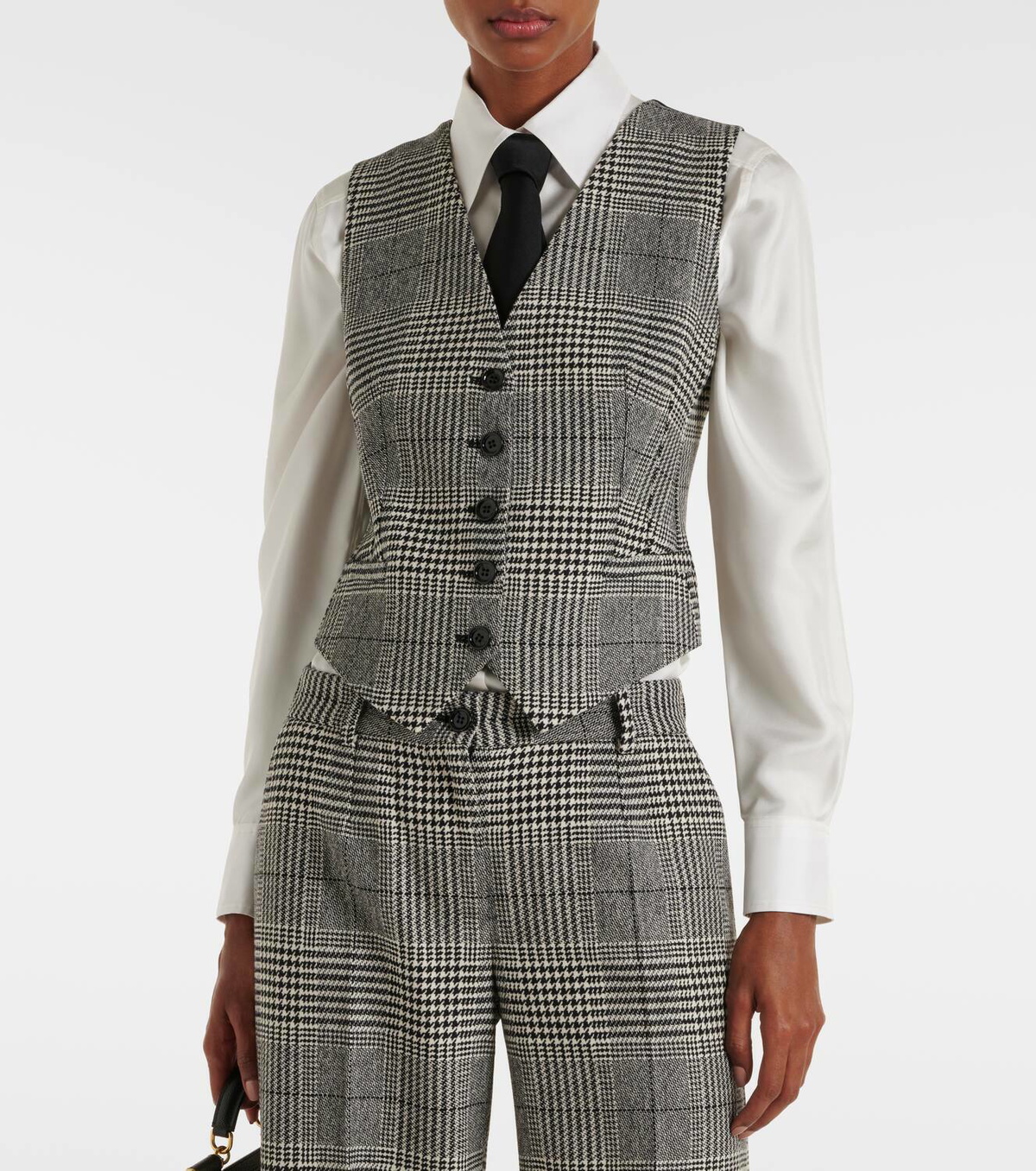 Dolce&Gabbana Prince of Wales check wool-blend vest