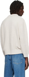 COMMAS Off-White Textured Knit Cardigan