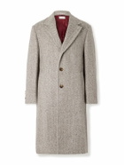 Brunello Cucinelli - Heringbone Woven Coat - Neutrals