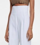 Alaïa High-rise cotton gabardine pants