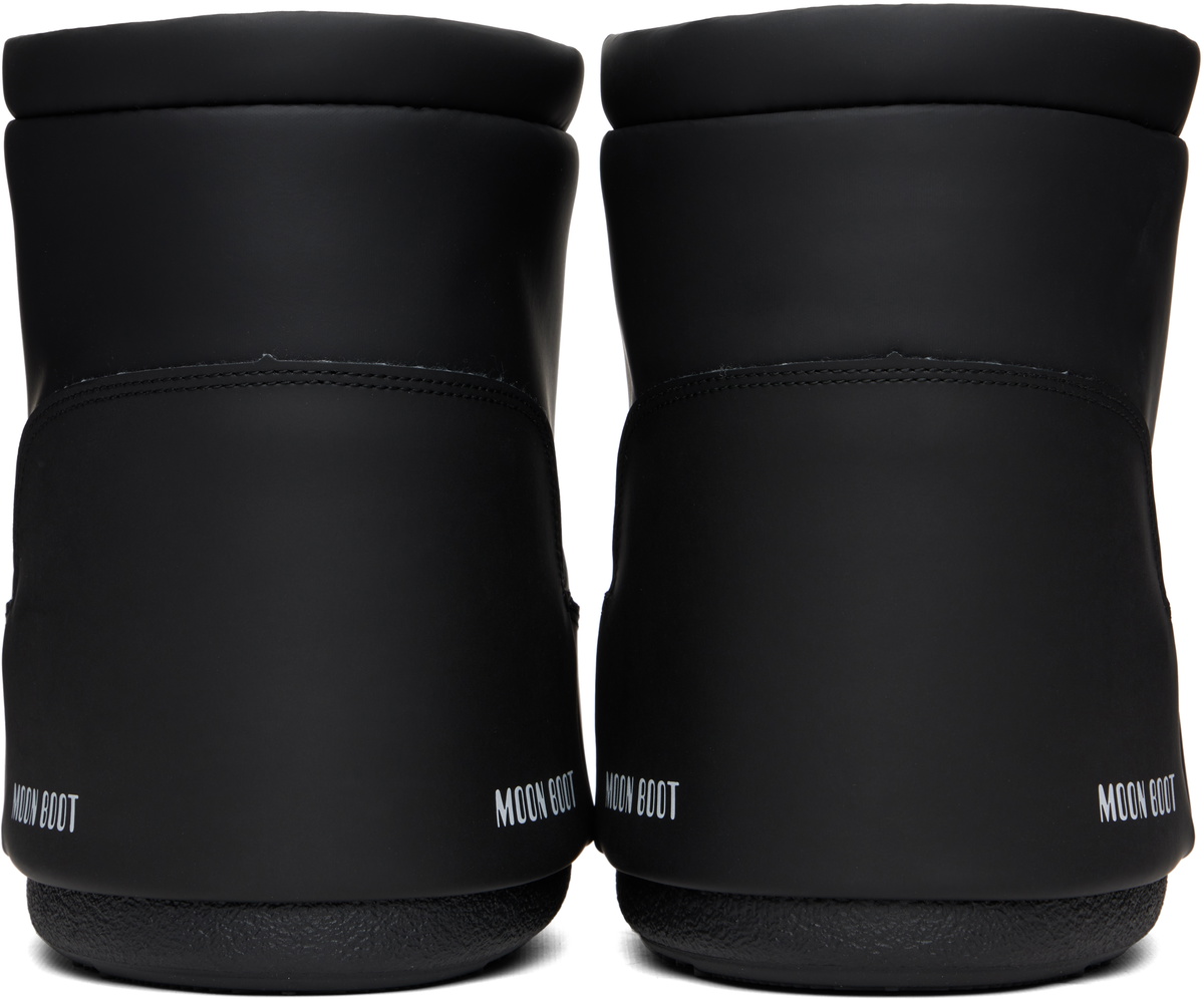 Moon Boot Black No Lace Rubber Boots