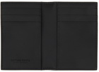 Bottega Veneta Black Embossed Flap Card Holder