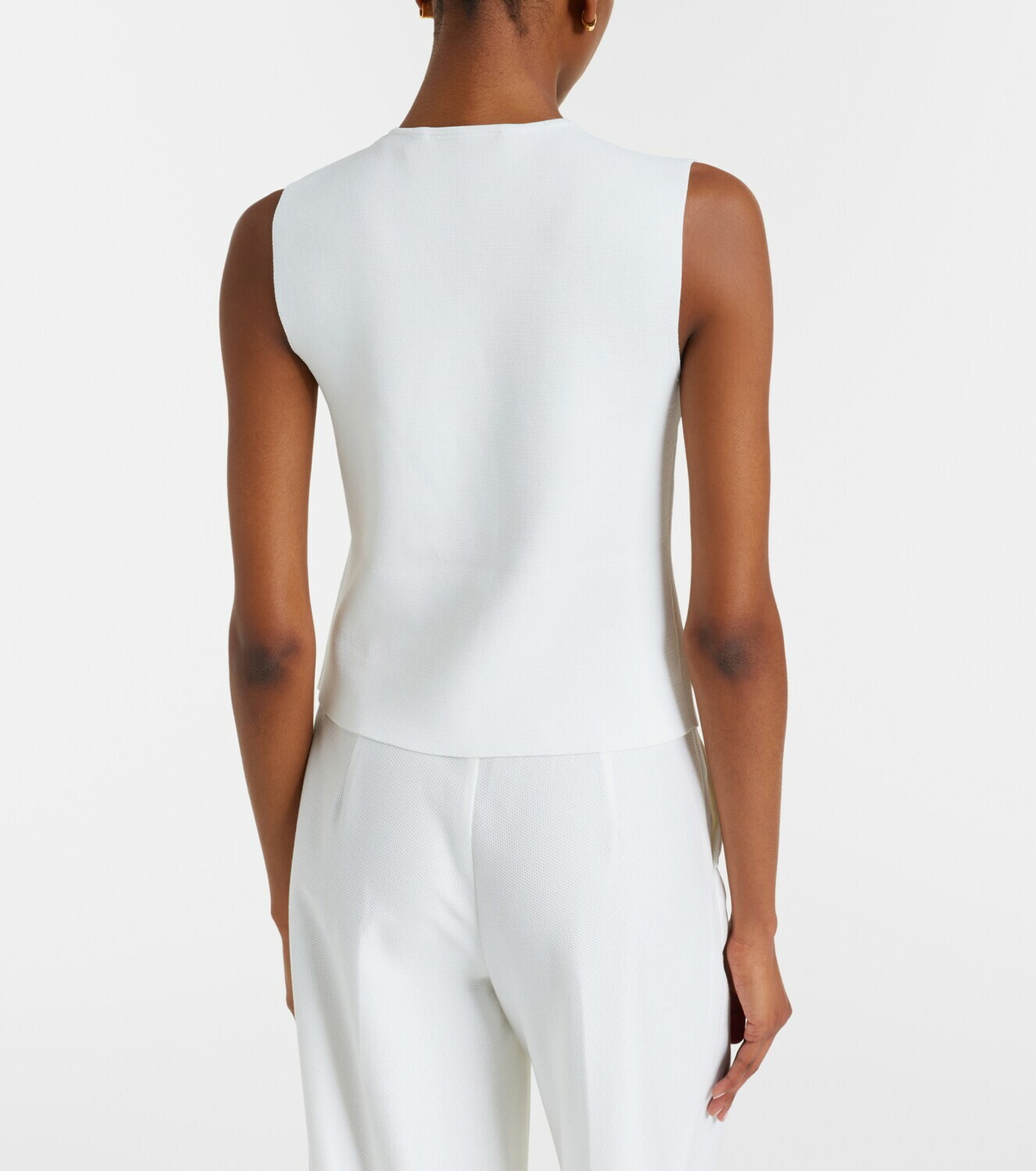Max Mara Knitted crêpe vest