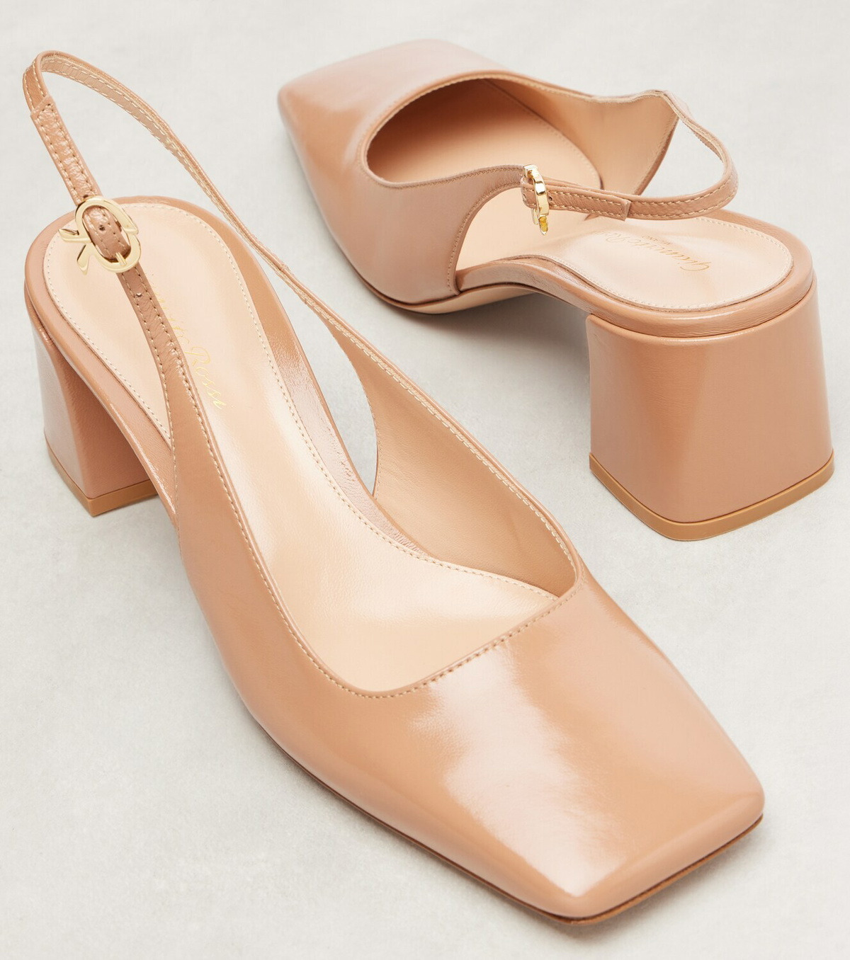 Gianvito Rossi Freeda 55 leather slingback pumps